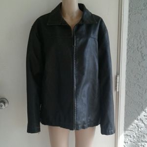 Black faux leather jacket